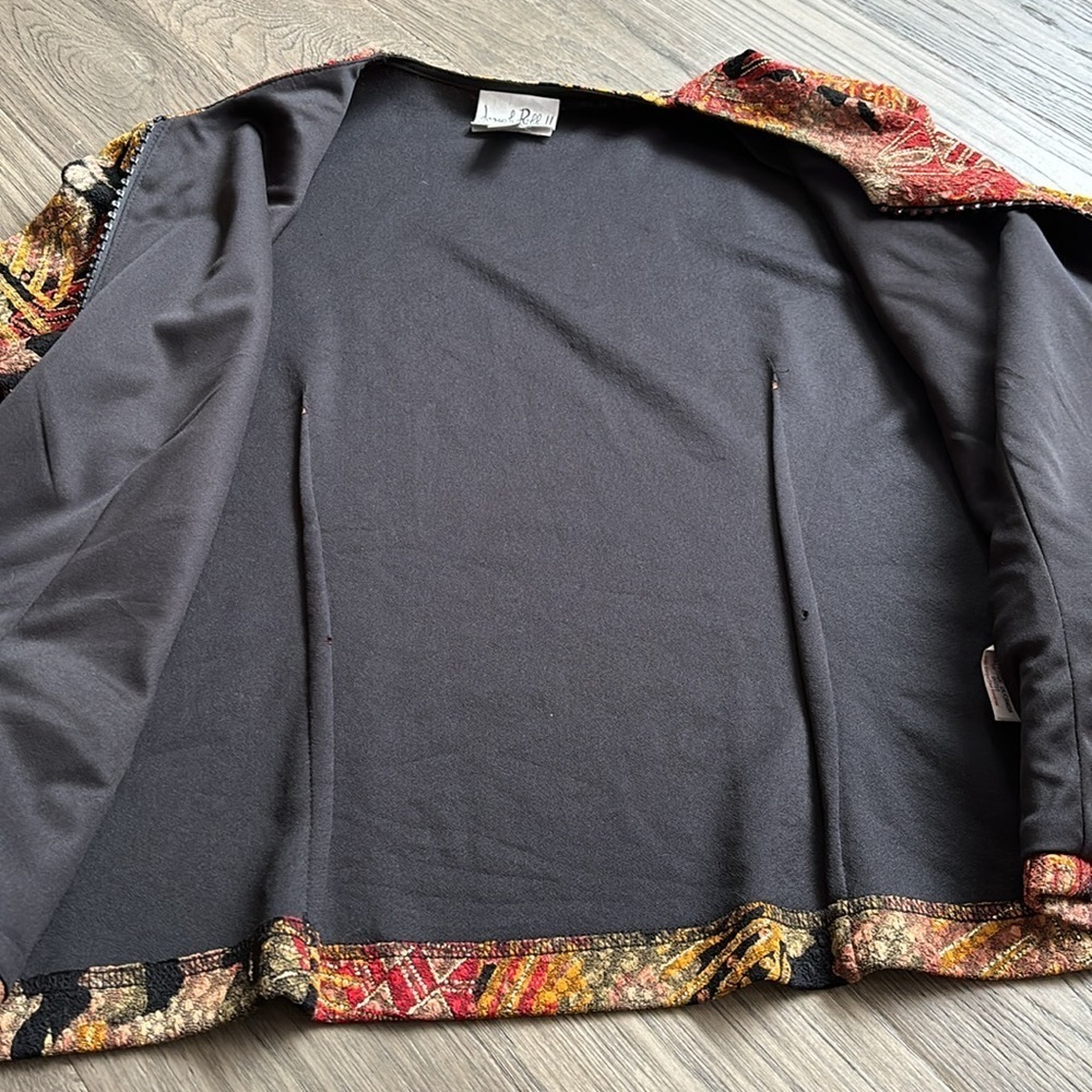 🔥Joseph Ribkoff🔥 | Vintage abstract jacket with red rhinestones - Picture 10 of 14